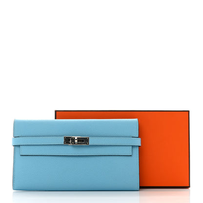 Hermes Epsom Kelly Longue Wallet Celeste 8 of 8