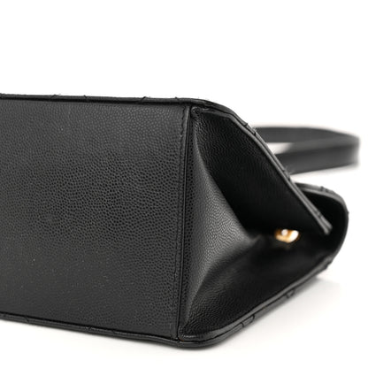 Chanel Caviar Diamond Stitched Square Flap Shoulder Bag Black 10 of 10