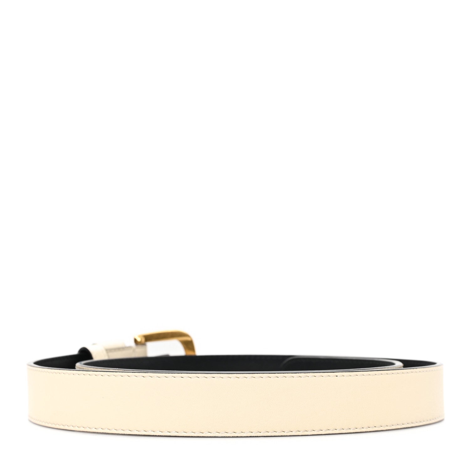 Valentino Garavani Calfskin VLogo Signature 30mm Belt 85 34 White 2 of 4