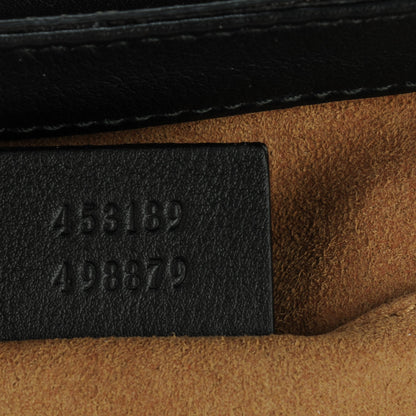 Gucci GG Supreme Monogram Web Medium Padlock Messenger Shoulder Bag Black 7 of 8
