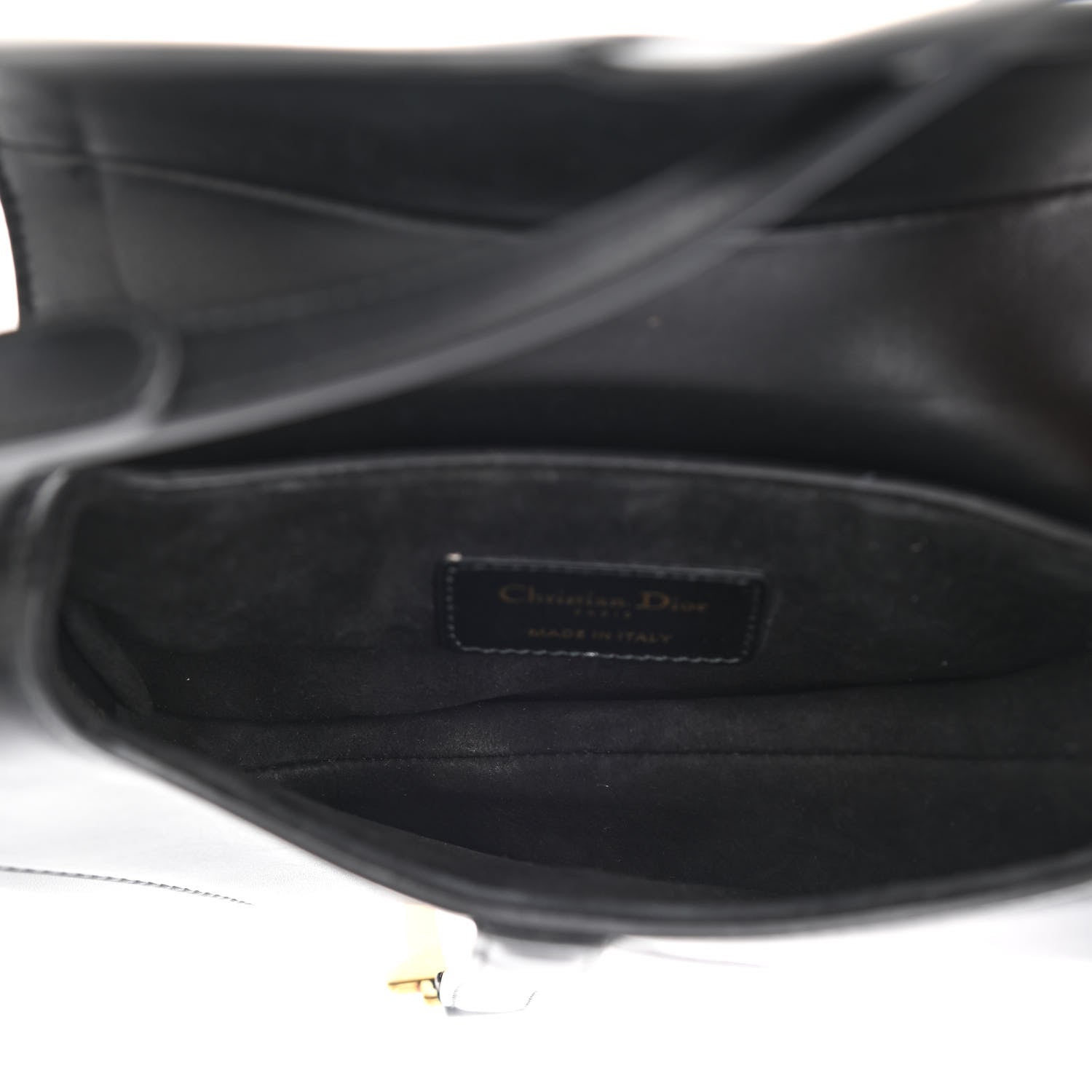 Christian Dior Calfskin Mini Saddle Bag Black 5 of 12
