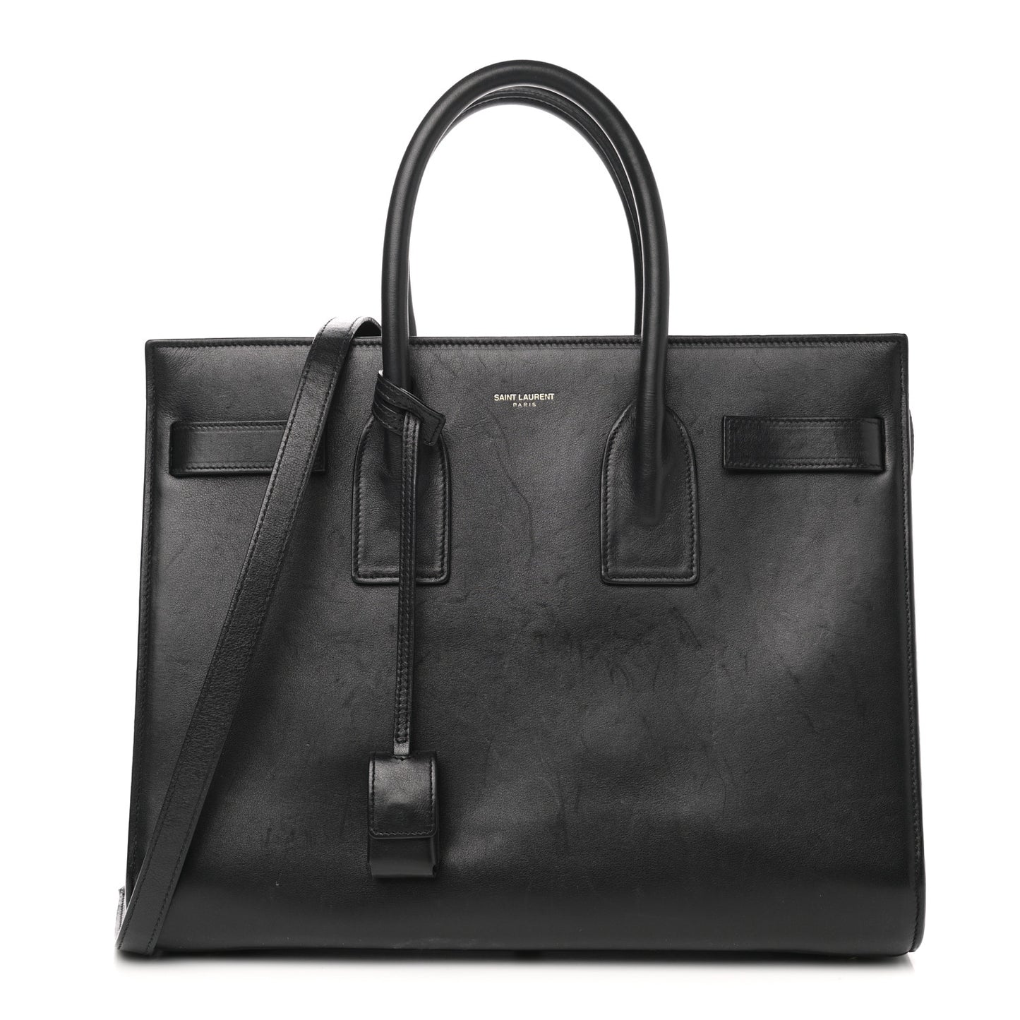 Calfskin Small Sac De Jour Black