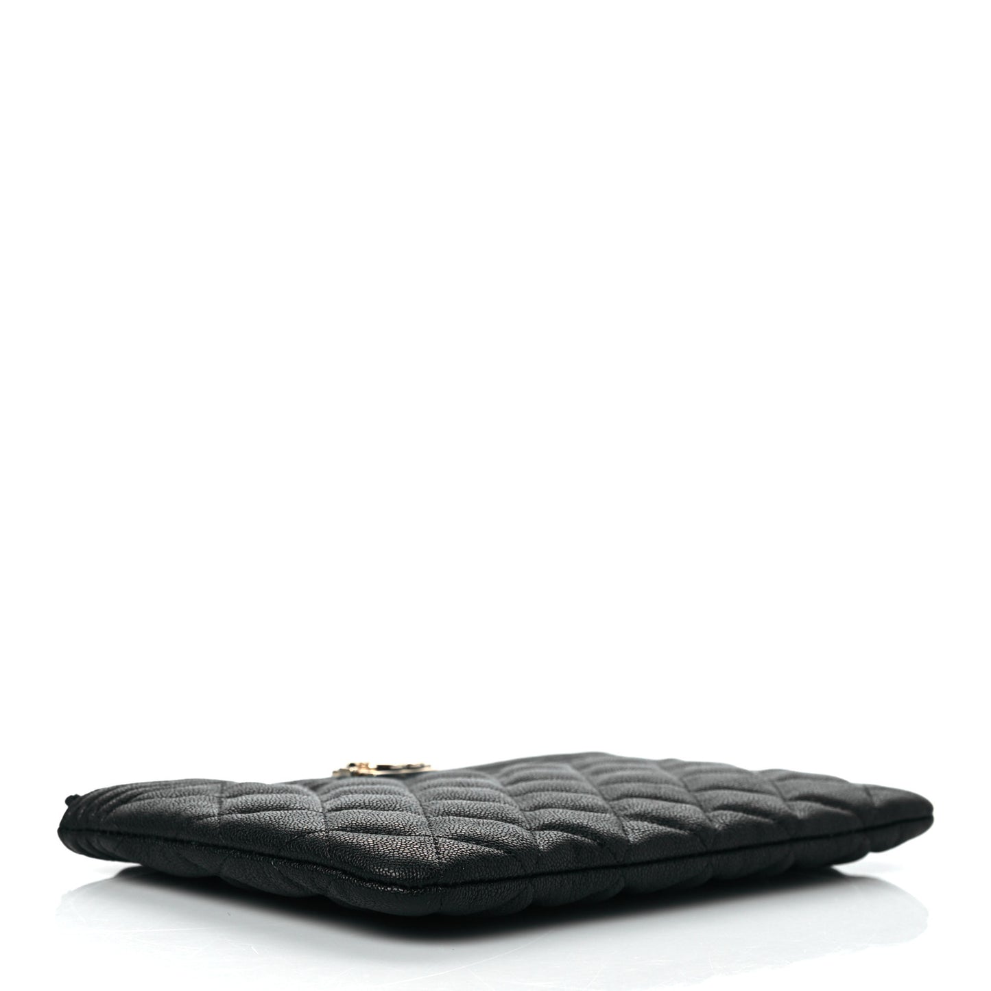 Caviar Quilted Small Boy Cosmetic Case Black