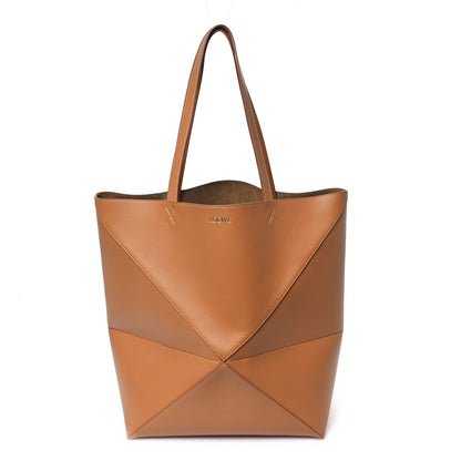 Loewe Shiny Calfskin Large Puzzle Fold Tote Warm Desert 1 of 11