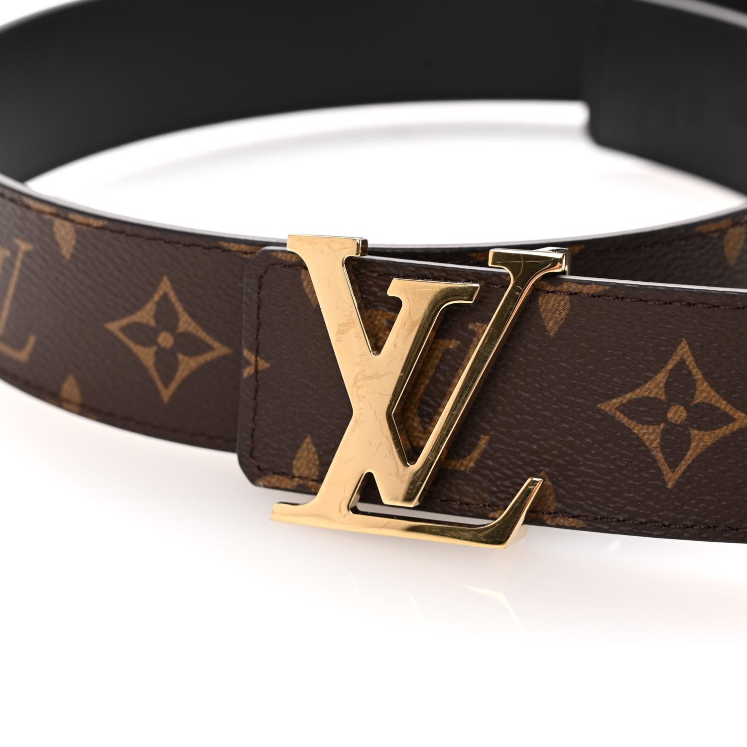 Louis Vuitton Calfskin Monogram 30mm LV Initiales Reversible Belt 90 36 Black 7 of 7