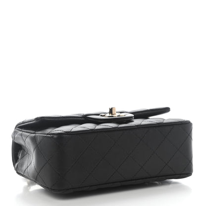 Chanel Lambskin Quilted Mini Rectangular Flap Black 4 of 9