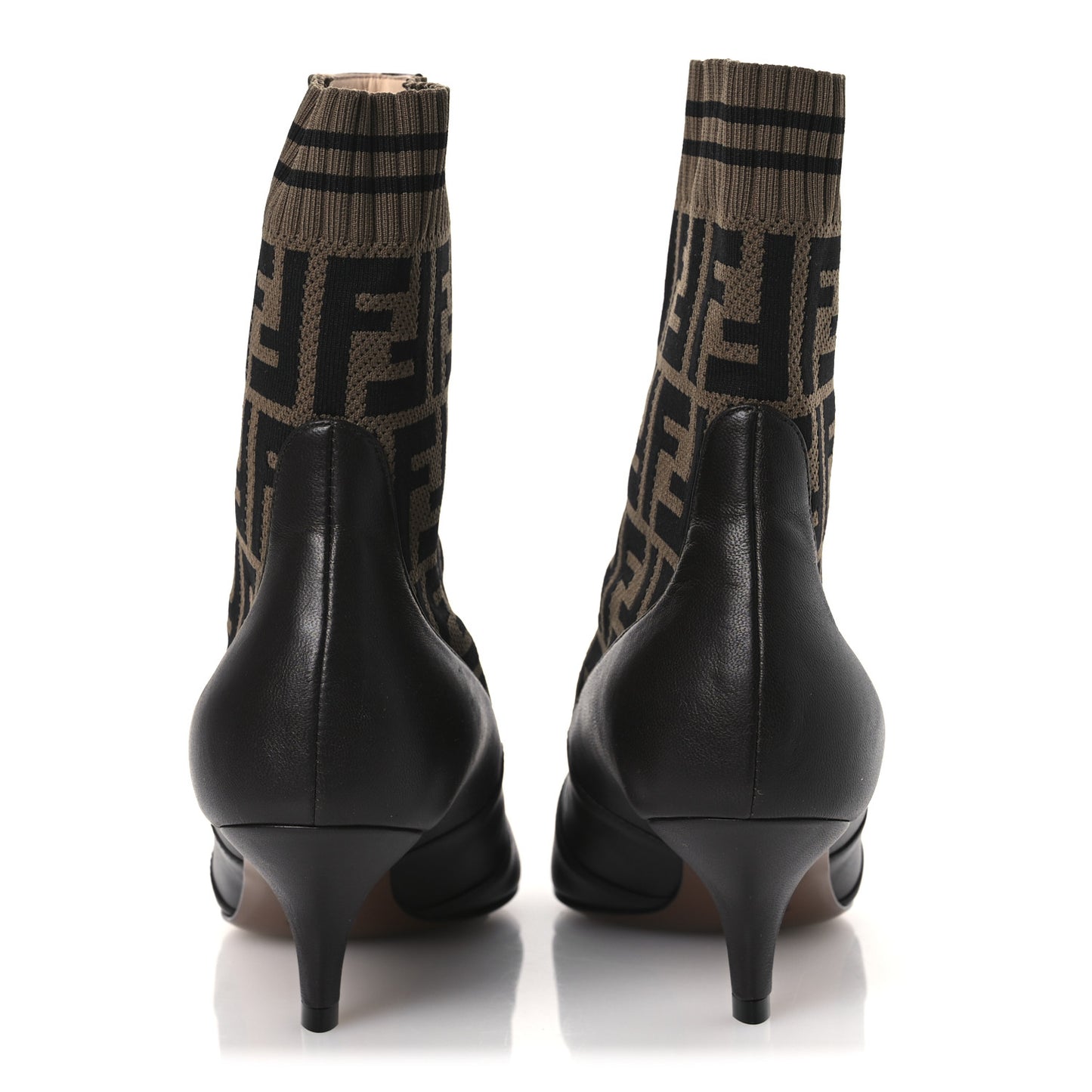 Nappa Microfiber Fabric FF Rockoko 55mm Sock Boots 37 Ebano Tobacco Black