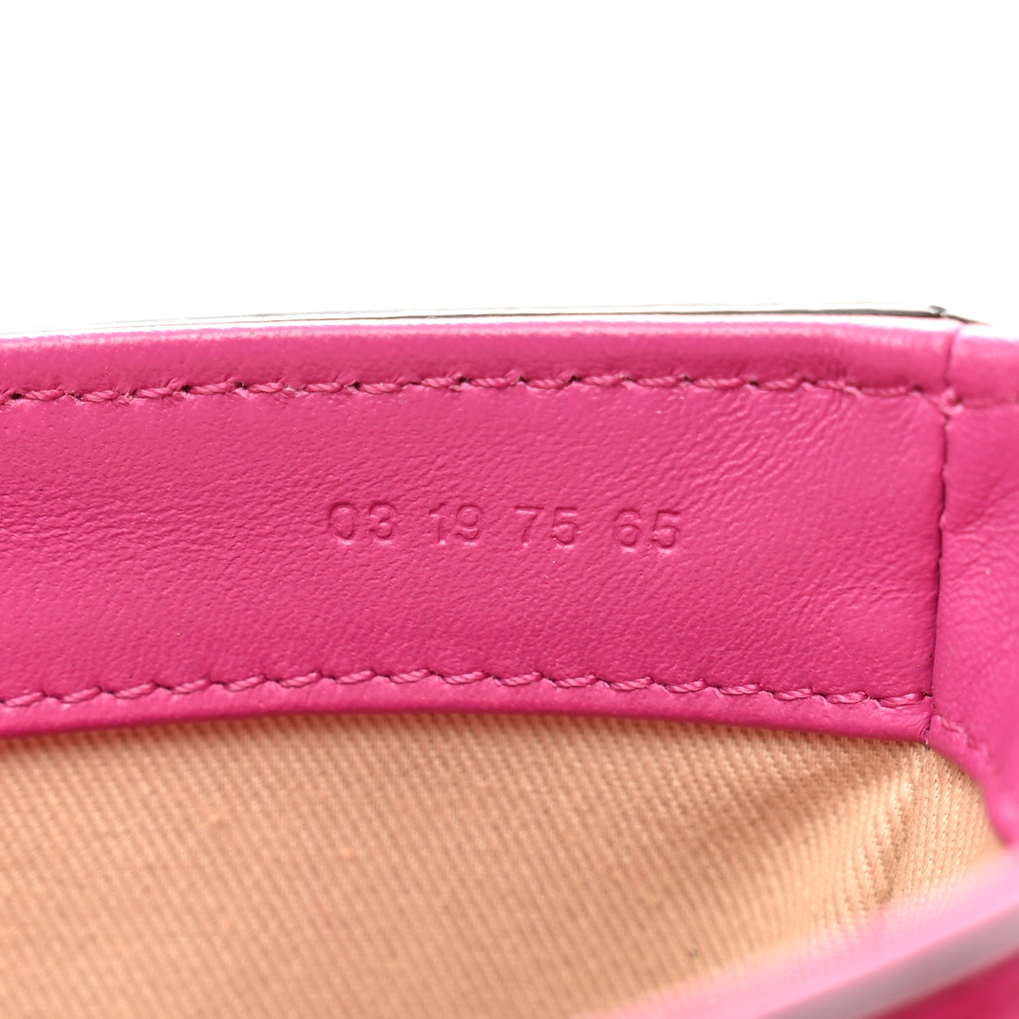 Calfskin Crocodile Embossed Mini C Double Carry Graphic Pink