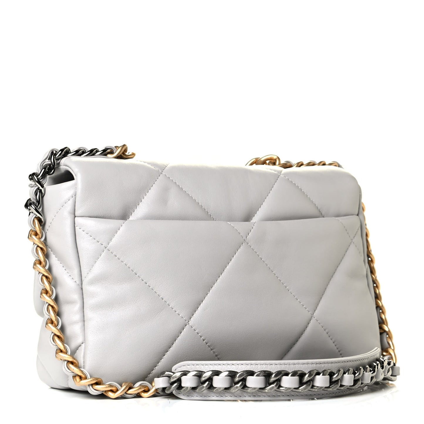 Lambskin Quilted Medium Chanel 19 Flap Grey