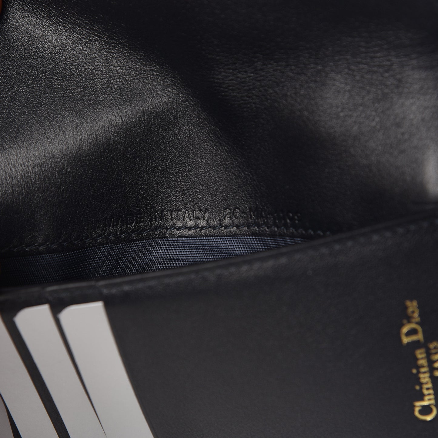 Calfskin Oblique Passport Holder Blue