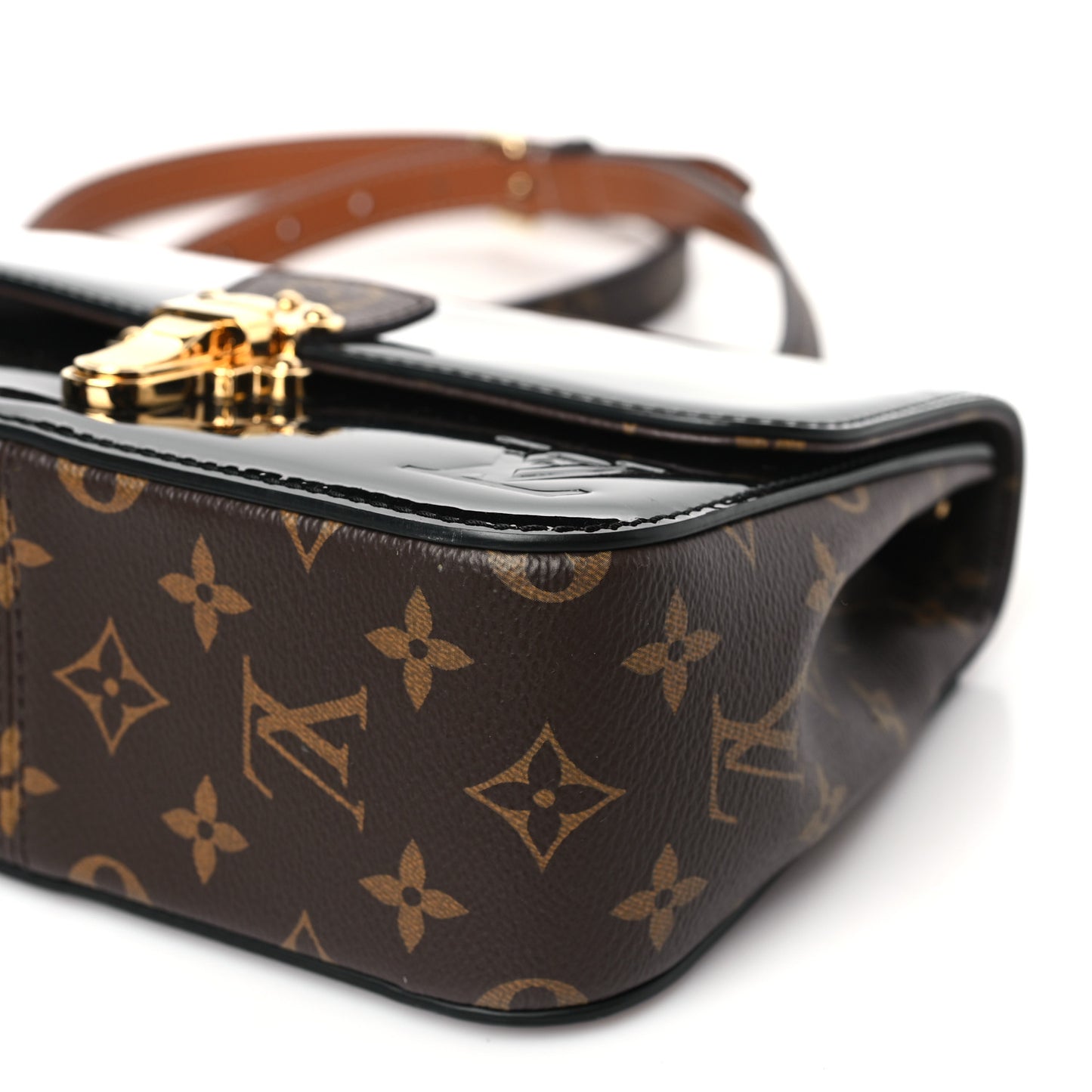 Patent Calfskin Monogram Cherrywood BB Black