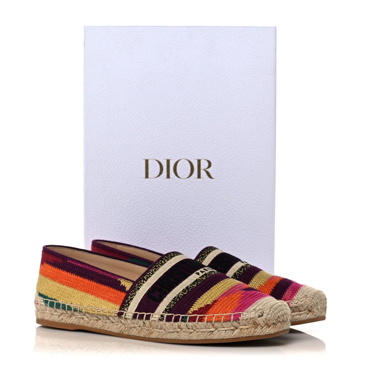 Christian Dior Cotton Embroidered Patchwork Granville Espadrille 39 Multicolor 9 of 9