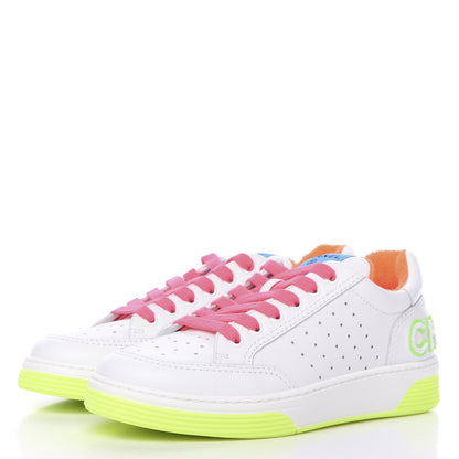 Chanel Calfskin Womens Logo Sneakers 38.5 White Multicolor 3 of 9