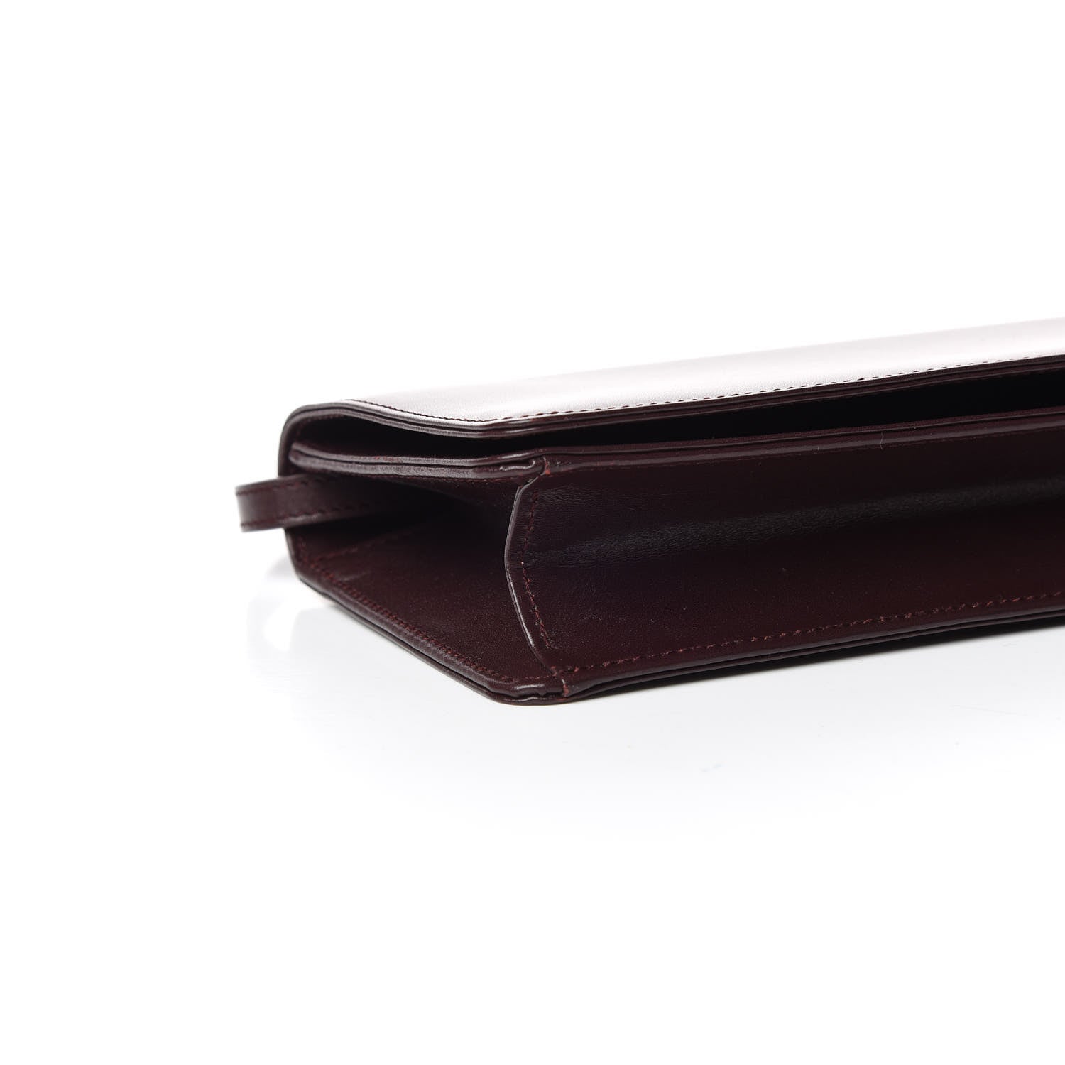 Saint Laurent Smooth Calfskin Medium Marquage Clutch Bordeaux 5 of 9
