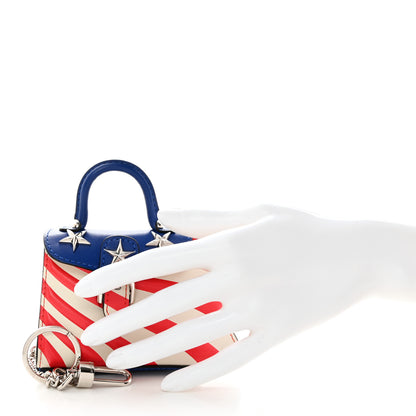 Delvaux Box Calfskin Wonder Woman Mini Brillant Bag Charm Blue White Red 4 of 13