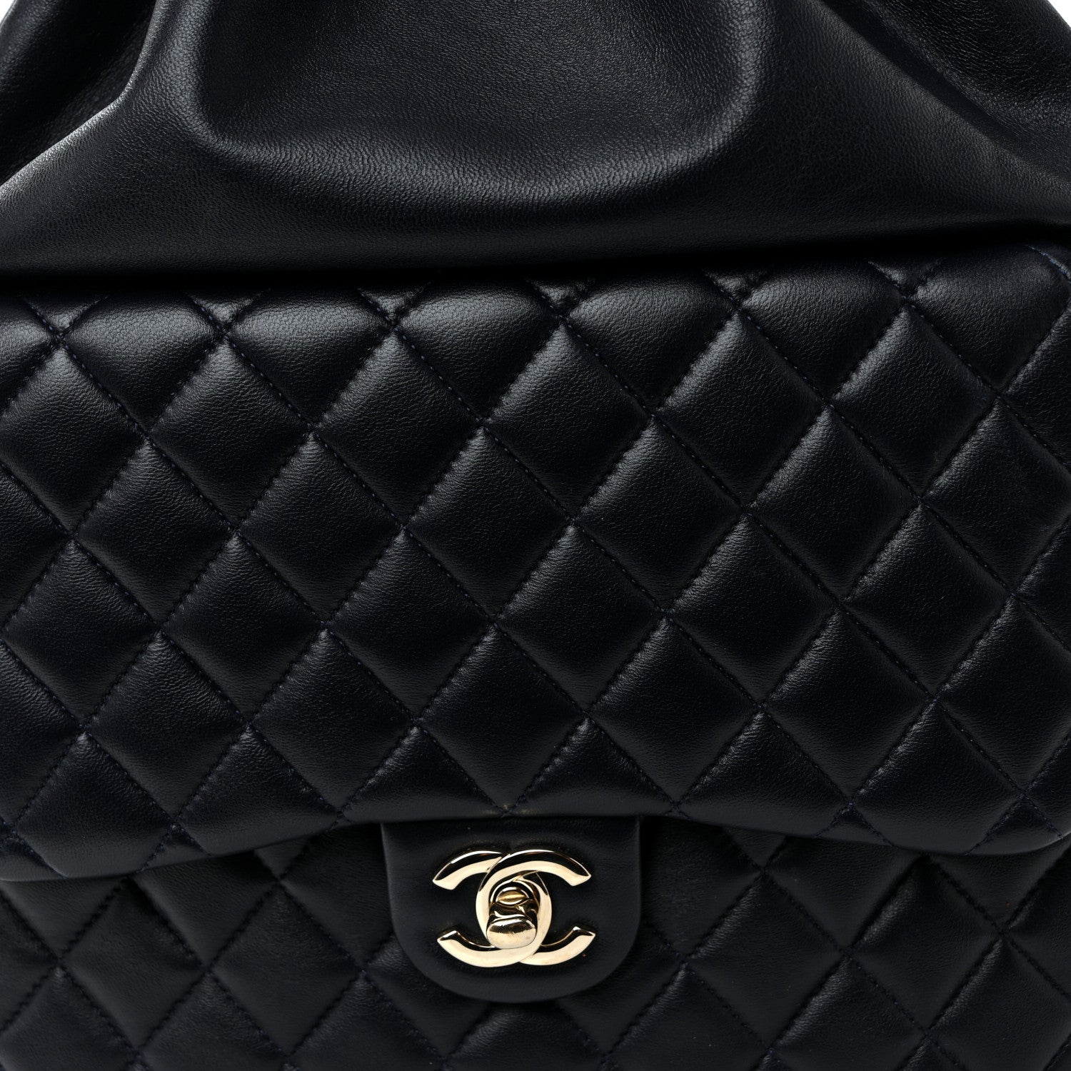 Chanel Lambskin Quilted Large In Seoul Backpack Navy 15 of 19