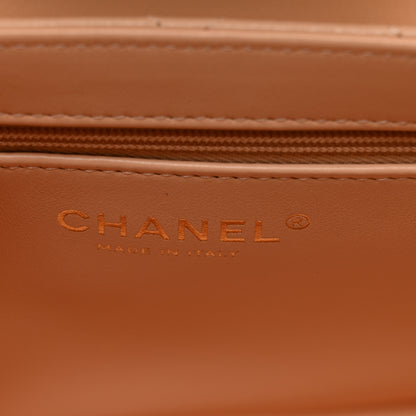Chanel Shiny Aged Calfskin Quilted Nano Kelly Shopper Beige 6 of 10