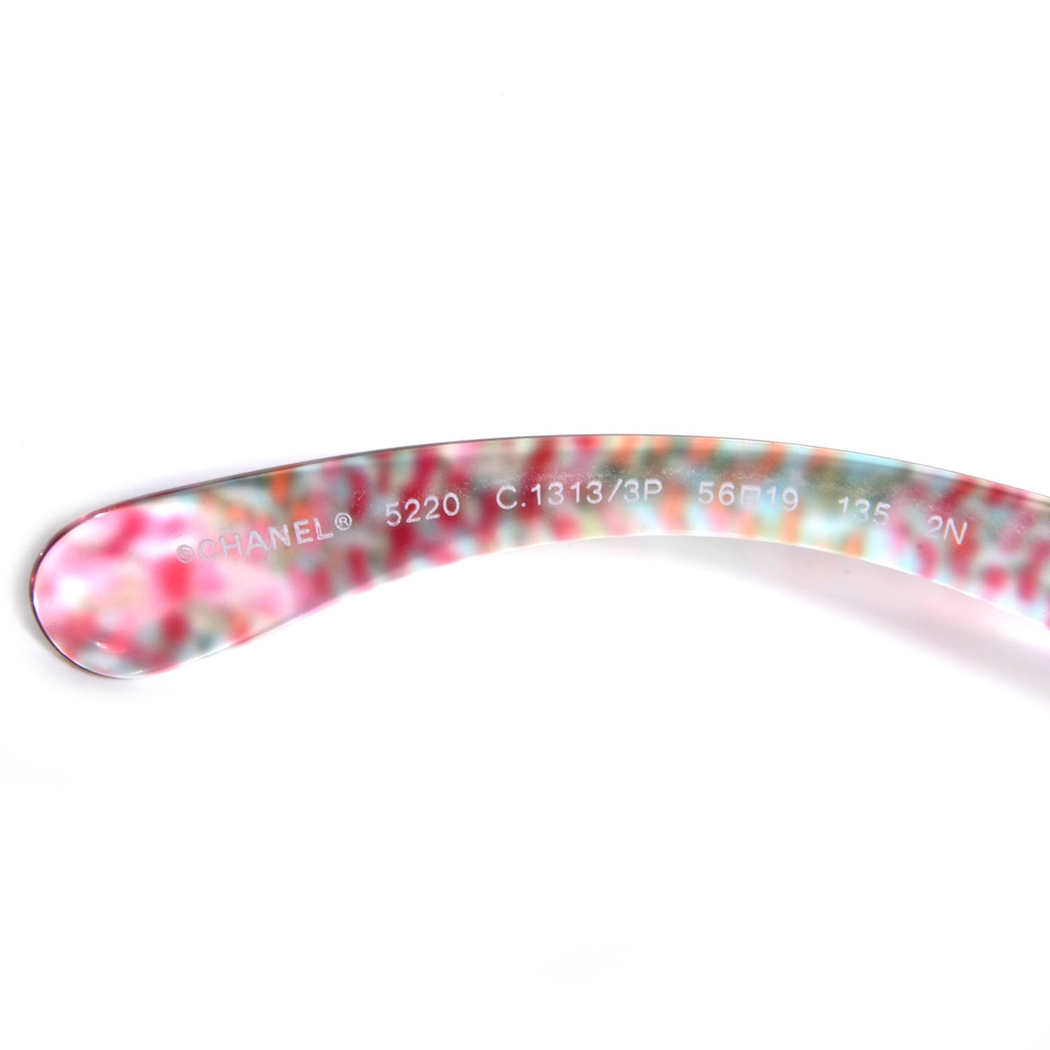 Chanel Acetate Multicolor Tweed CC Sunglasses 5220 Pink 5 of 6