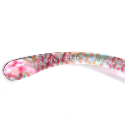Chanel Acetate Multicolor Tweed CC Sunglasses 5220 Pink 5 of 6