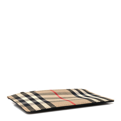 Burberry Vintage Check Calfskin Coin Case Card Holder Black 4 of 10