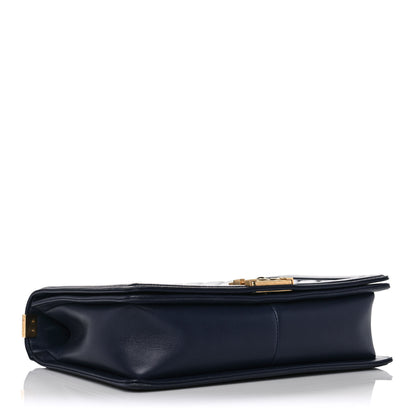 Chanel Lambskin Quilted Large Boy Flap Navy 4 of 10
