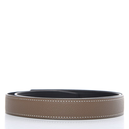 Hermes Box Epsom 24mm Mini Constance H Belt 85 Black Etoupe 3 of 7