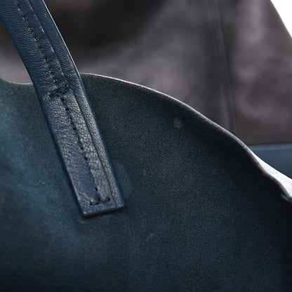 Celine Lambskin Vertical Bi-Cabas Petrol Black 7 of 18