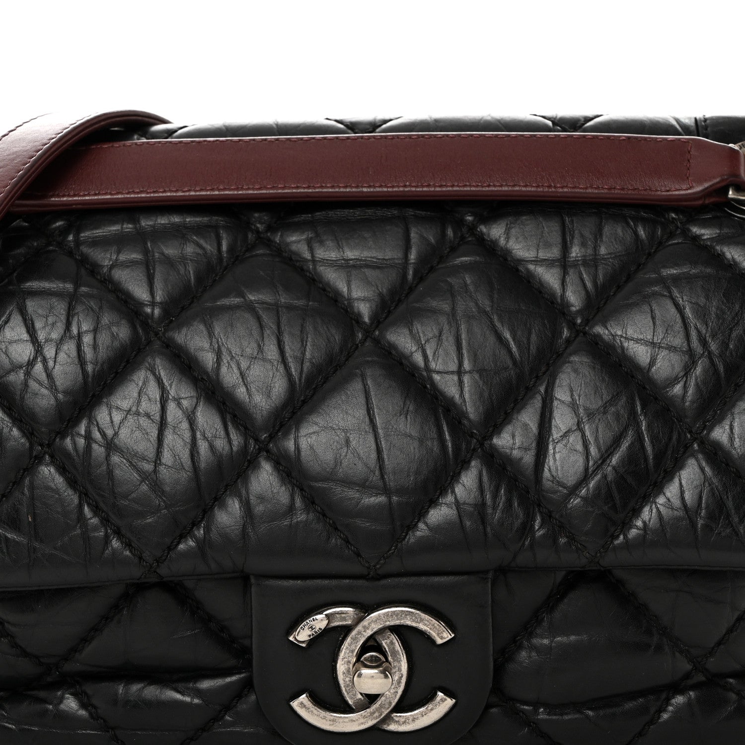 Chanel Aged Calfskin Medium New Portobello Flap Black 8 of 10