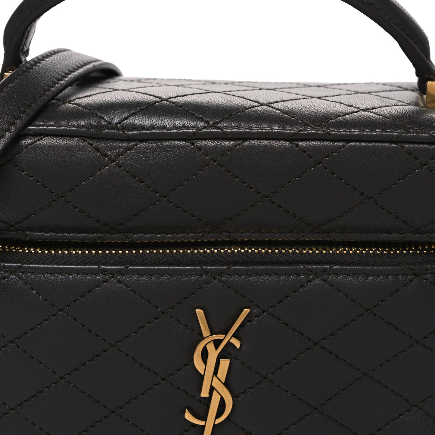 Lambskin Quilted Mini Gaby Vanity Case Light Musk