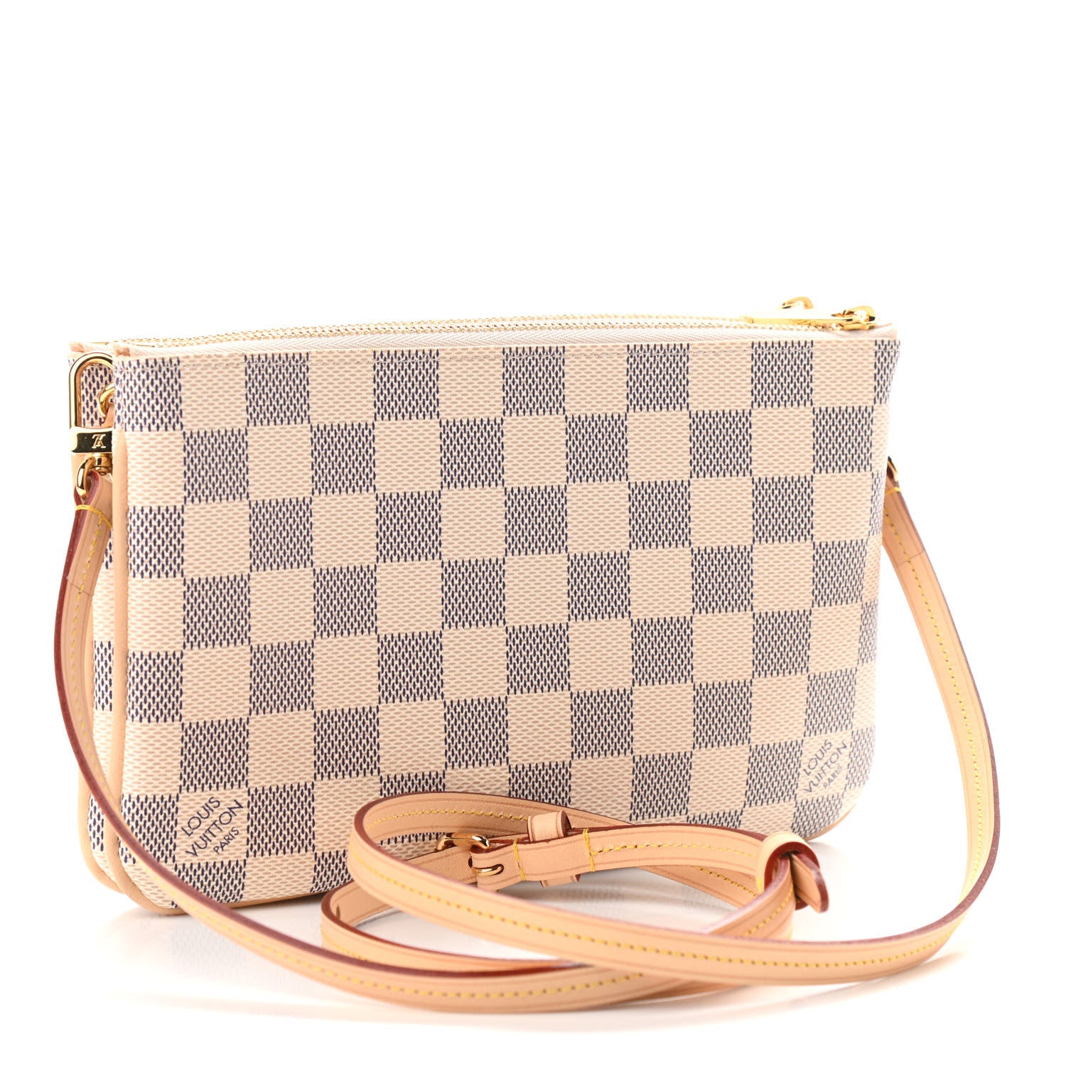 Louis Vuitton Damier Azur Double Zip Pochette 3 of 10