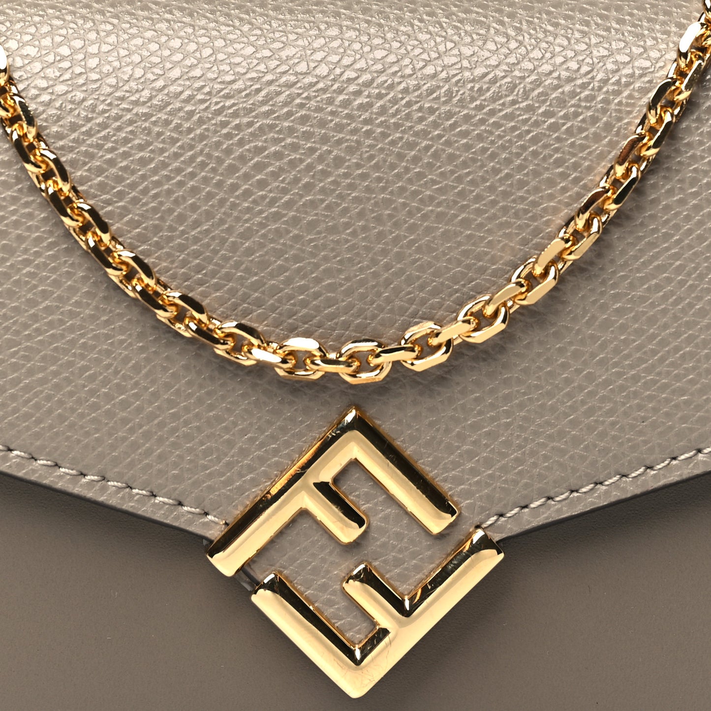 Vitello King Cruise FF Diamonds Continental Envelope Wallet On Chain Truffle Dove