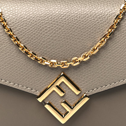 Fendi Vitello King Cruise FF Diamonds Continental Envelope Wallet On Chain Truffle Dove 8 of 11