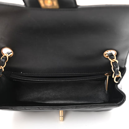 Chanel Lambskin Chevron Quilted Mini Rectangular Flap Black 5 of 11
