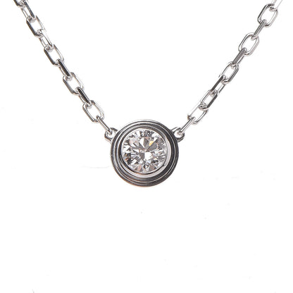 Cartier 18K White Gold Diamond LM D'Amour Pendant Necklace 4 of 6