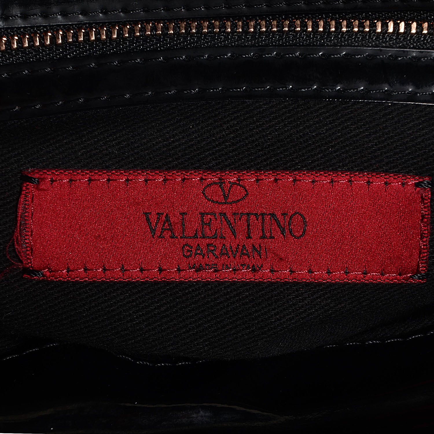 Valentino Garavani Coated Canvas Lacca Fleur Satchel Black 6 of 7