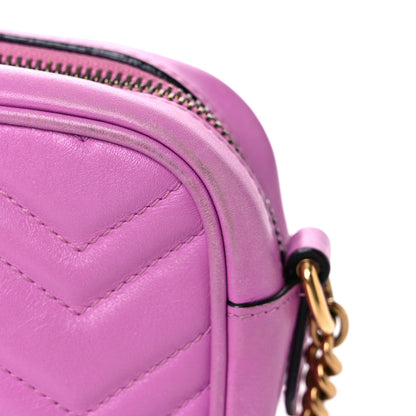 Gucci Calfskin Matelasse Mini GG Marmont Chain Shoulder Bag Candy Mousse 18 of 23