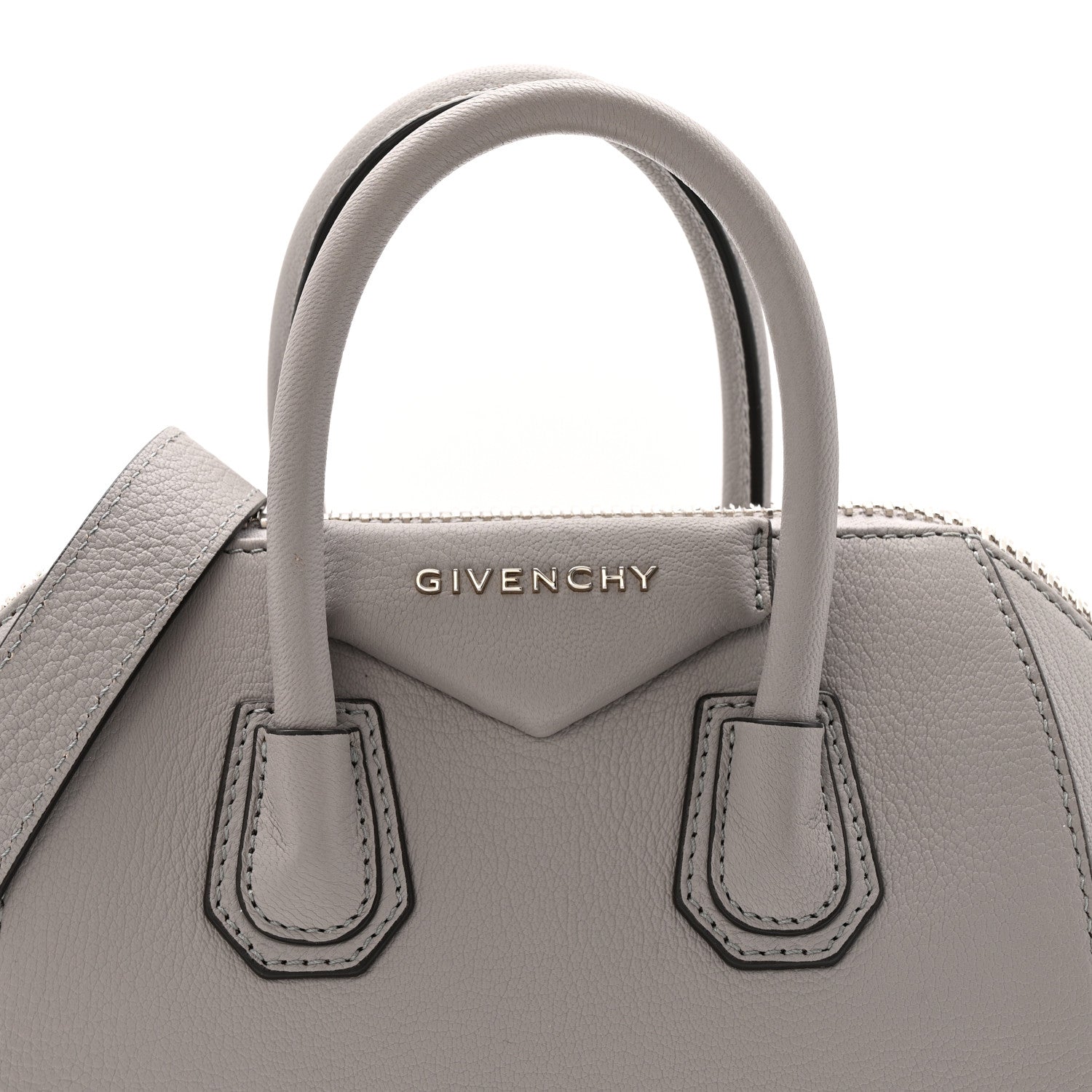 Givenchy Sugar Goatskin Mini Antigona Pearl Grey 8 of 11