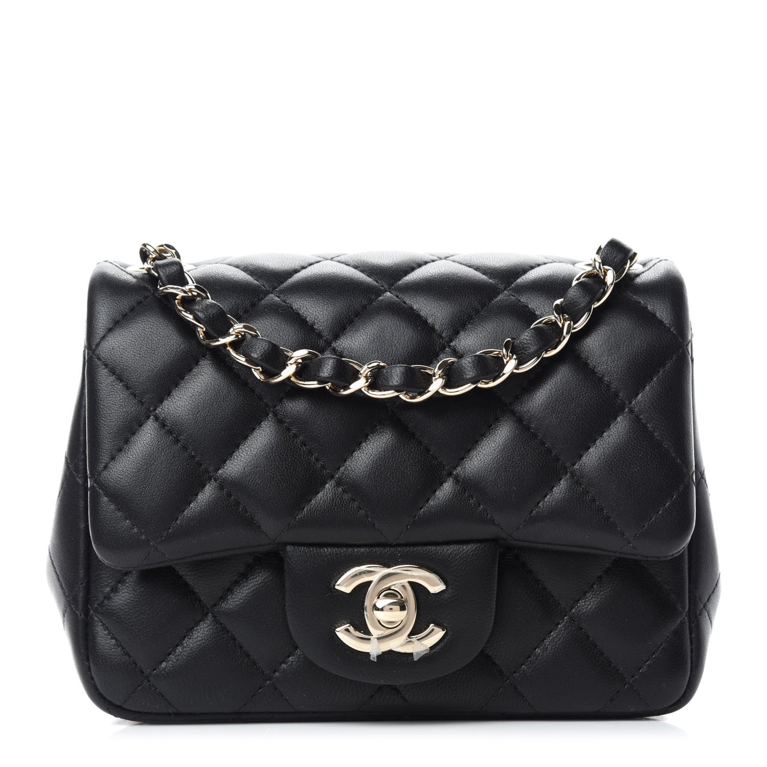 Chanel Lambskin Quilted Mini Square Flap Black 1 of 11