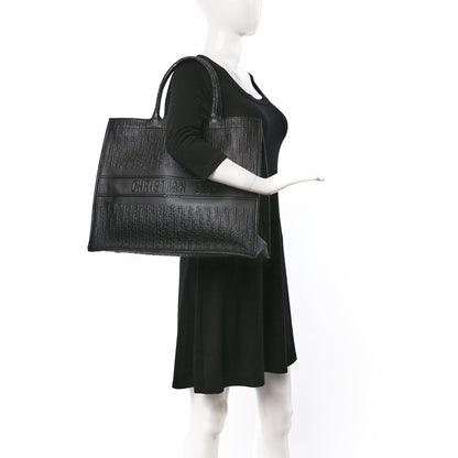 Christian Dior Oblique Calfskin Embossed Large Book Tote Black 2 of 10