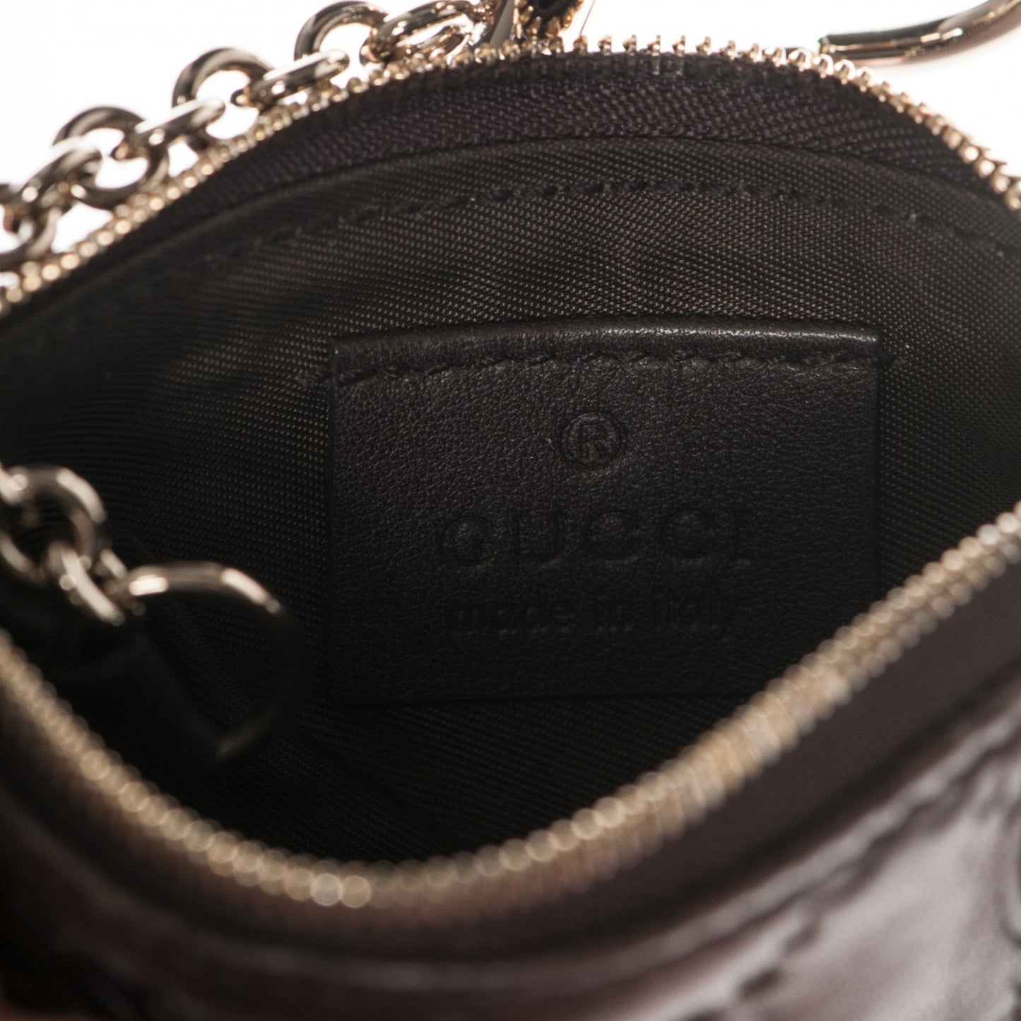 Guccissima Key Case Chocolate