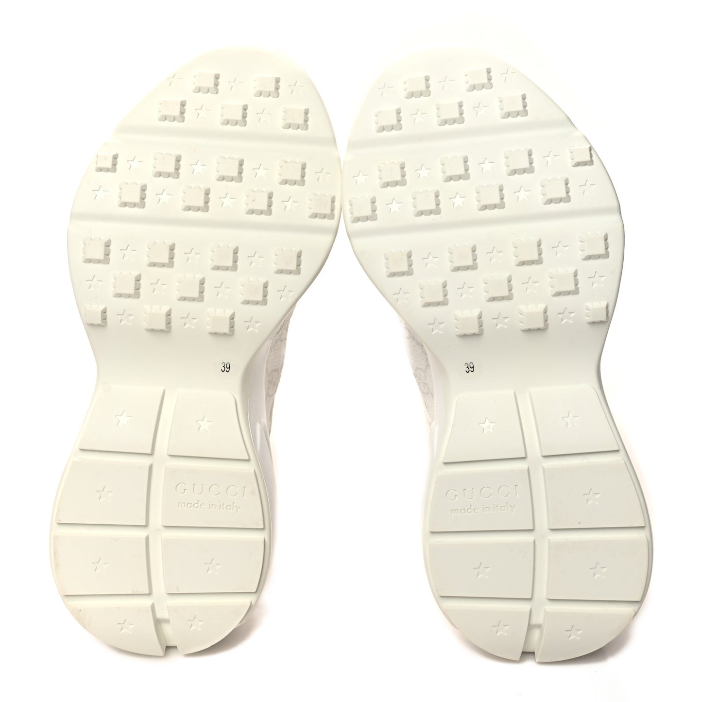 GG Supreme Monogram Womens Rhyton Sneakers 39 White