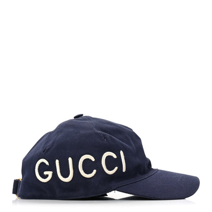 Gucci Cotton Loved Gucci Baseball Hat M Navy 6 of 10