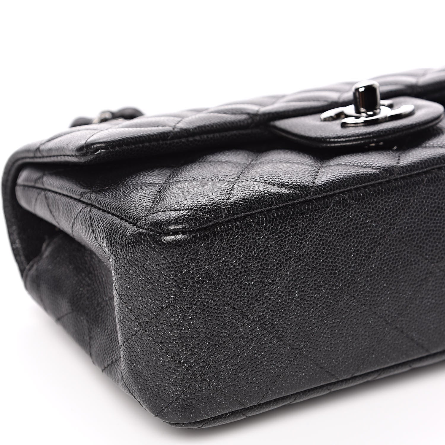 Chanel Iridescent Caviar Quilted Mini Rectangular Flap Black 8 of 11