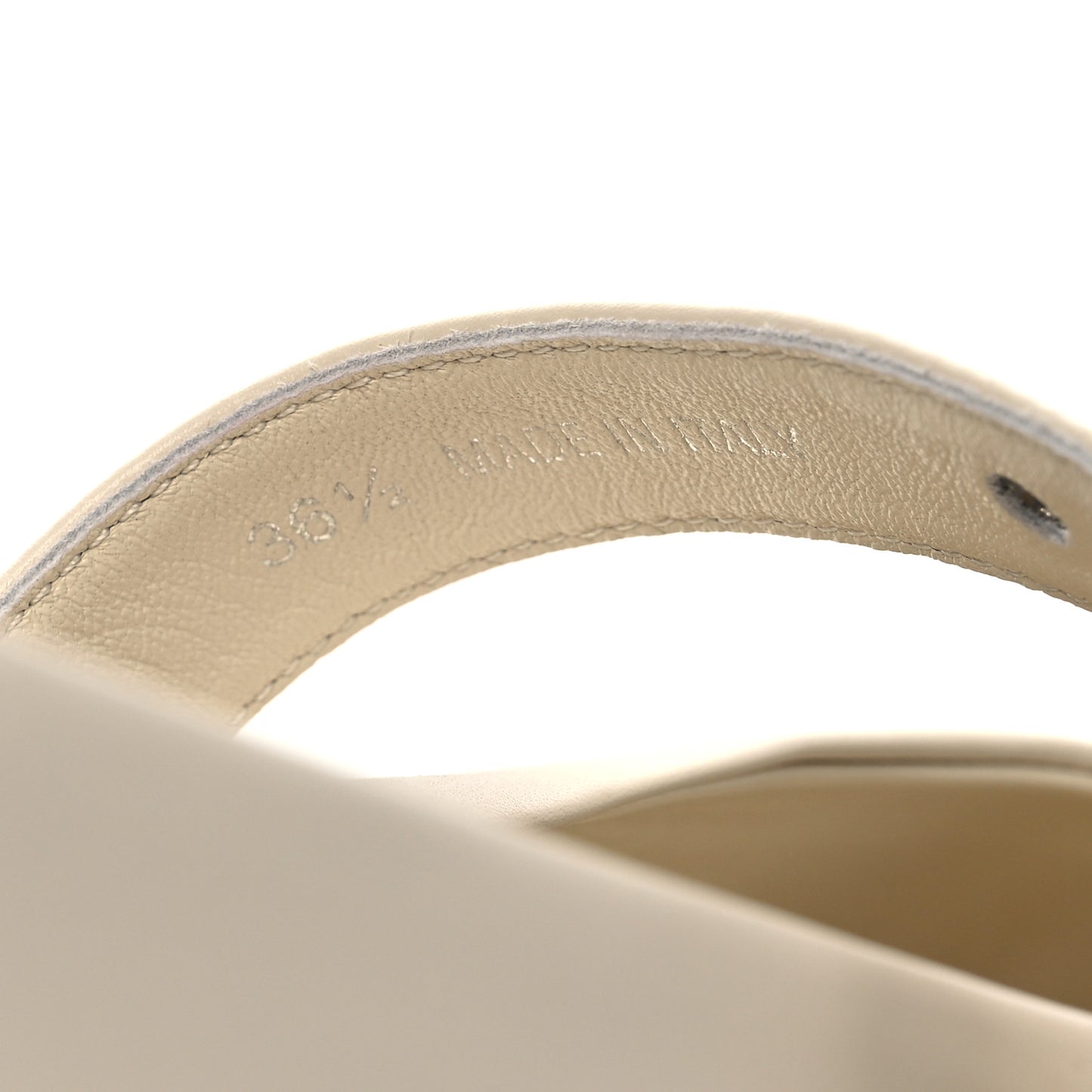 Calfskin Mary Jane Ballerina Flats 36.5 Ivory