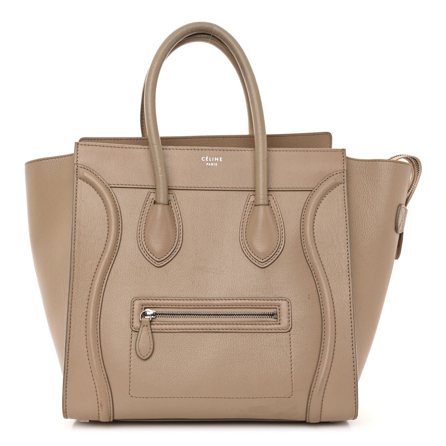 Drummed Calfskin Mini Luggage Dune