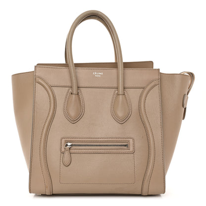 Celine Drummed Calfskin Mini Luggage Dune 1 of 10