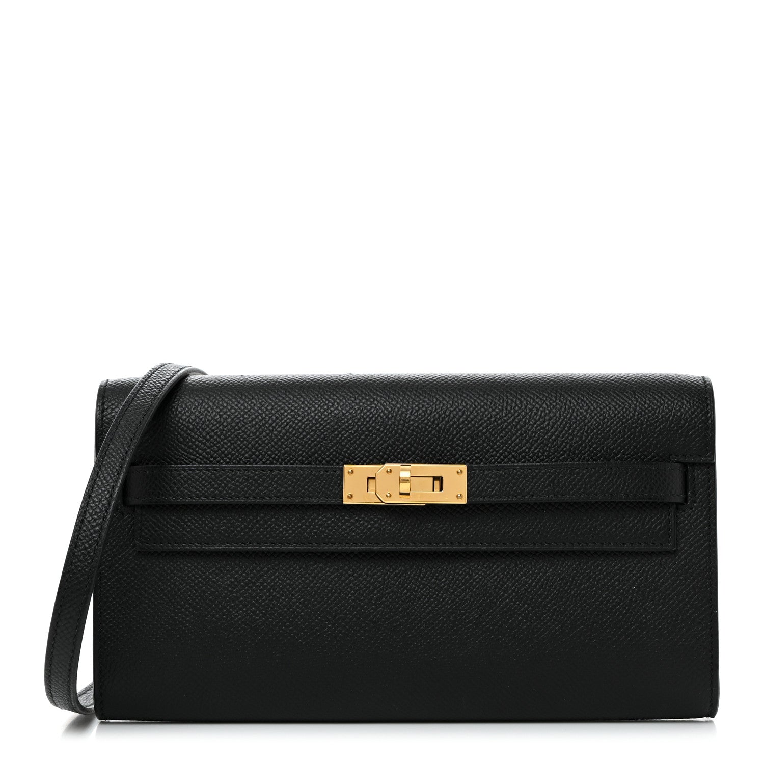 Hermes Epsom Kelly Wallet To Go Black 1 of 10