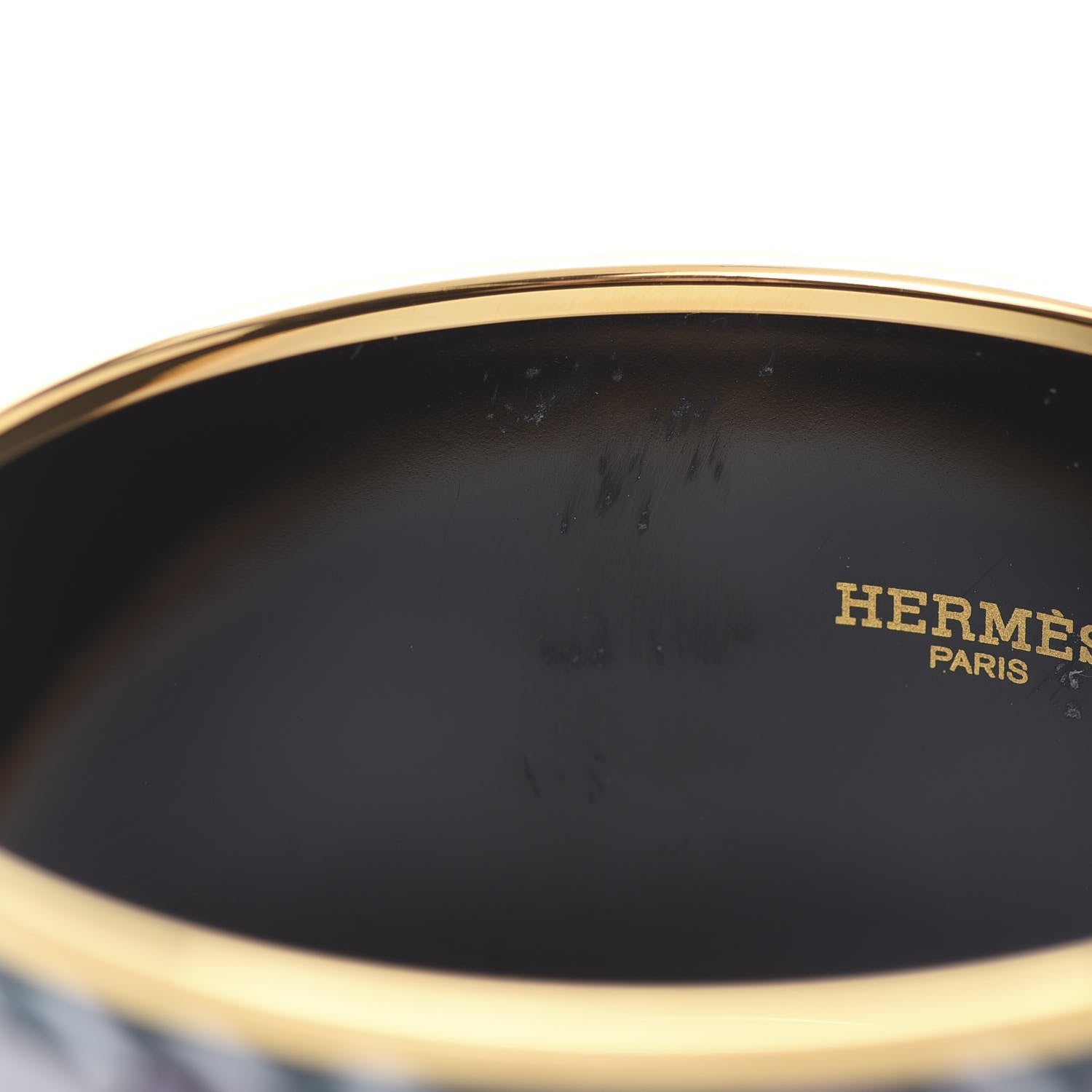 Hermes Enamel Printed Quadrige Extra Wide Bracelet 65 Mineral 6 of 6