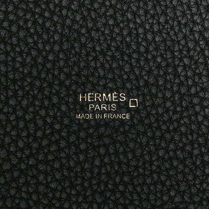 Hermes Taurillon Clemence Matte Alligator Picotin Lock Touch 22 MM Black 6 of 10