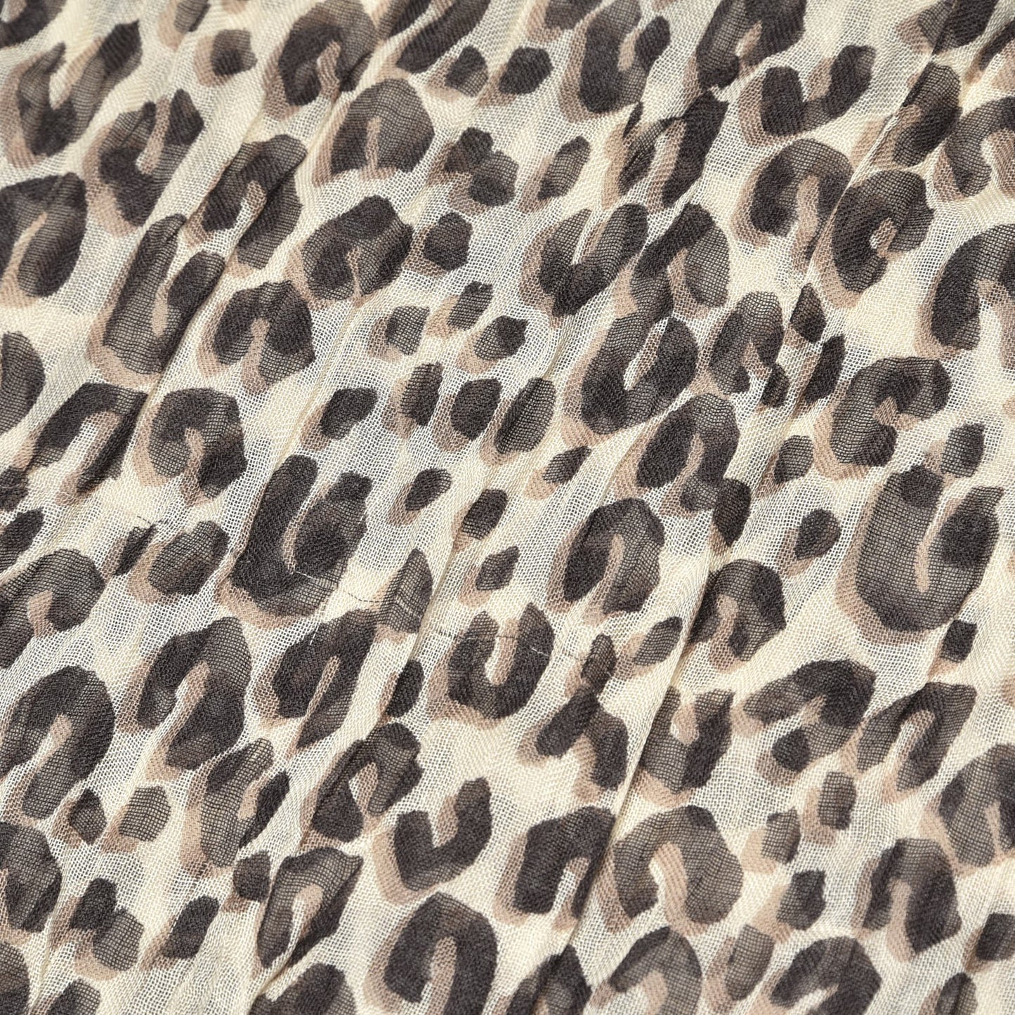 Cashmere Silk Leopard Stole Beige